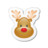 Xmas sticker reindeer